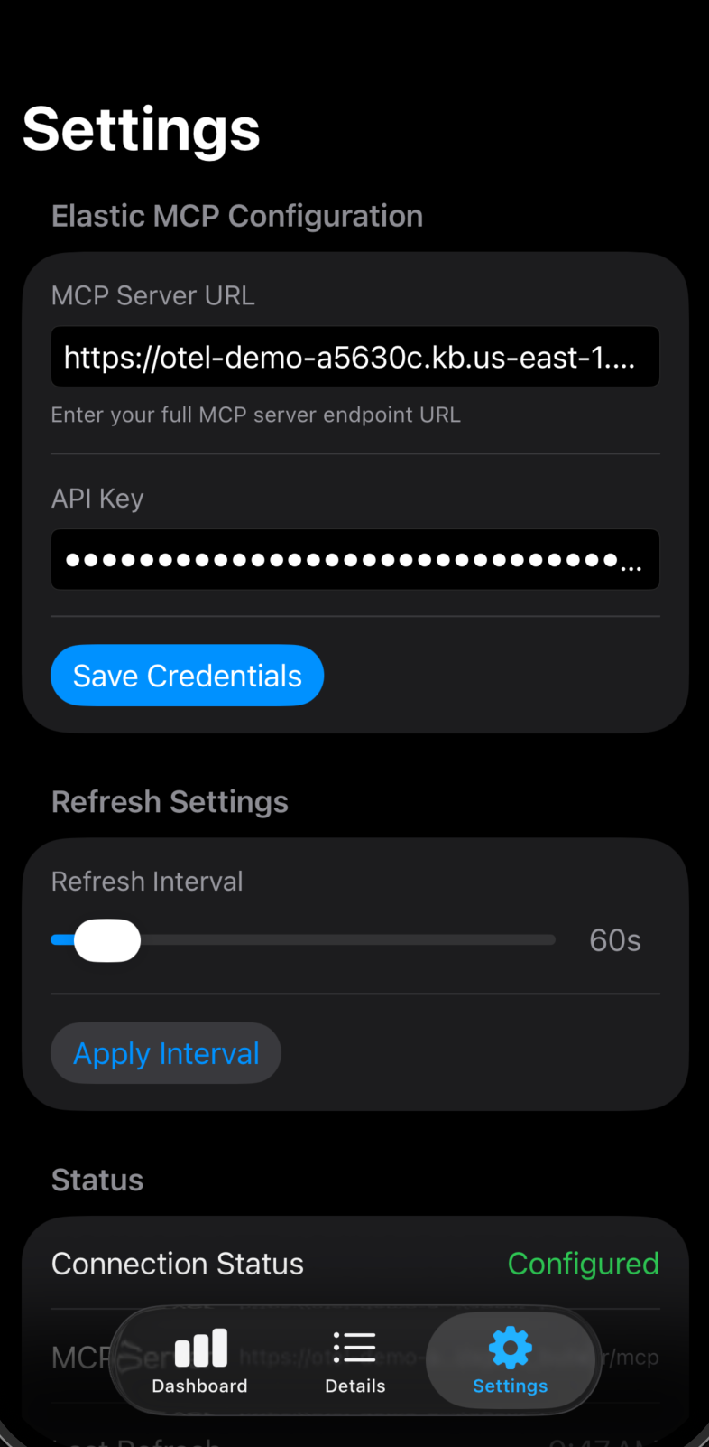 Settings - App configuration