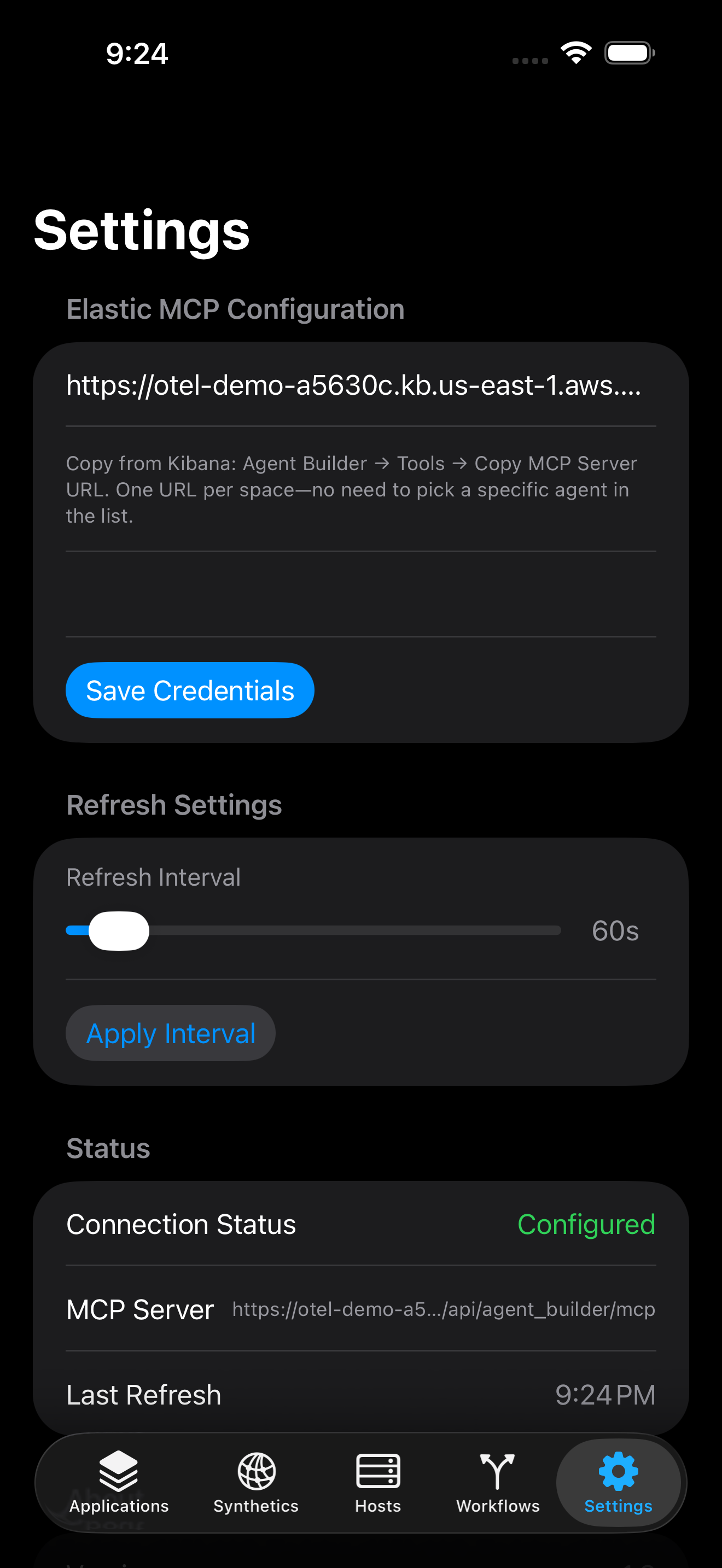 Settings View