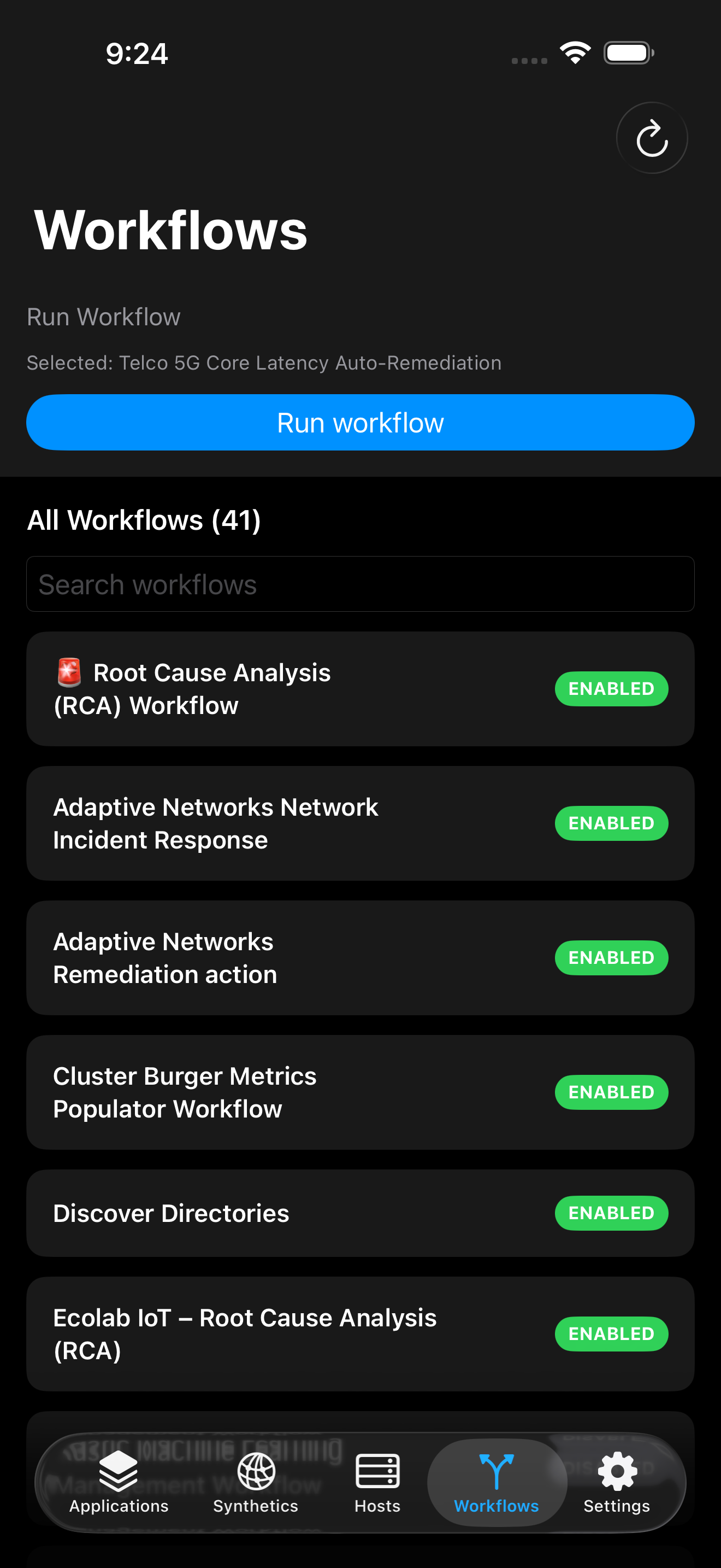 Workflows View